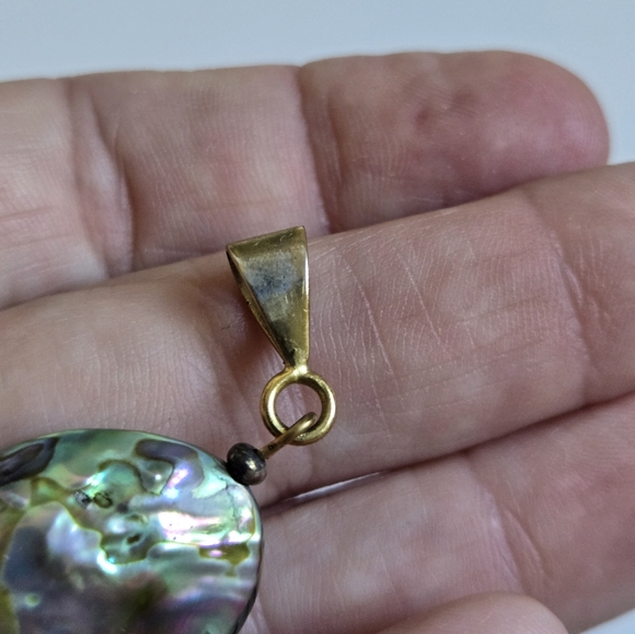 Abalone Shell Pendant Puffed Oval Jewelry - Picture 7 of 13